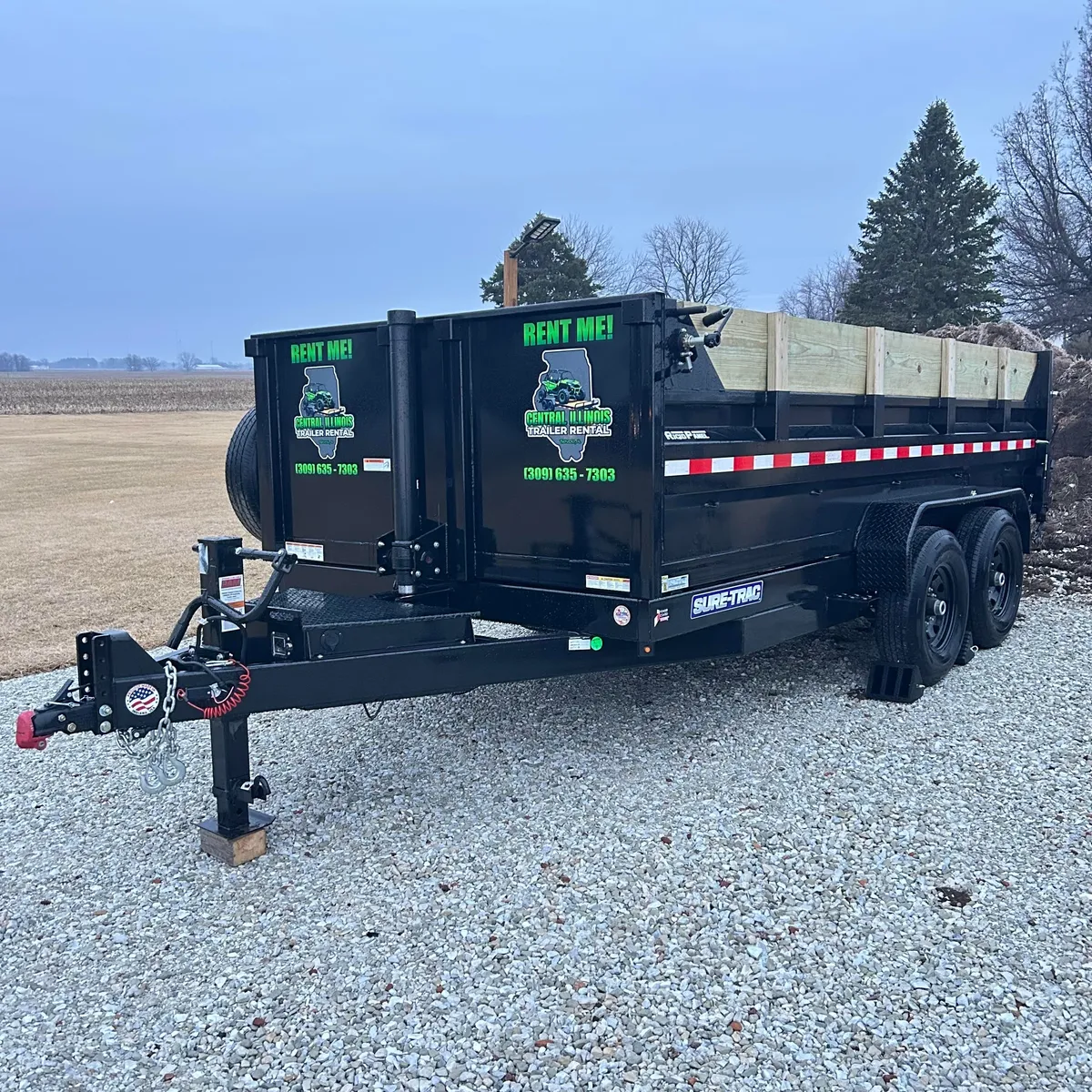 Dump trailer rental for landscaping and debris hauling in Central Illinois – Central Illinois Trailer Rental, LLC